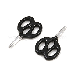 合金エナメルチャーム  プラチナ  はさみチャーム  21.5x13x2.5mm  穴：5x2.5mm&nbsp;ENAM-B063-02P-04