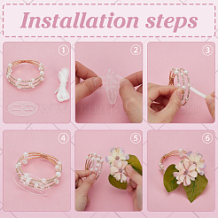 5Pcs Alloy Rhinestone Multi-strand Bangles for Women&nbsp;BJEW-WR0001-03G
