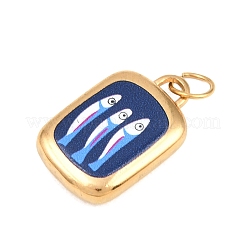 304 Stainless Steel Enamel Pendants&nbsp;STAS-B138-01G-01