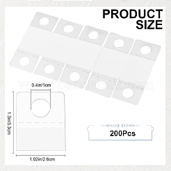 200Pcs PET Back Adhesive Slot Hole Hang Tabs&nbsp;DIY-CP0011-33