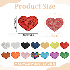 28Pcs 14 Styles Embroidery Thread Sew on Hot Melt Glue Blankets Cloth&nbsp;DIY-MA0006-61