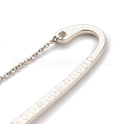Metal Bookmark Gift with Polyester Tassel Big Pendant Decorations&nbsp;AJEW-JK00167-01