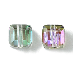 100Pcs Transparent Electroplate Glass Beads&nbsp;GLAA-K064-08A-HP01