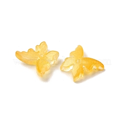 ガラスビーズ  蝶  ツートン  ミックスカラー  12x13.5x3.5mm  穴：1.2mm&nbsp;GLAA-D303-06
