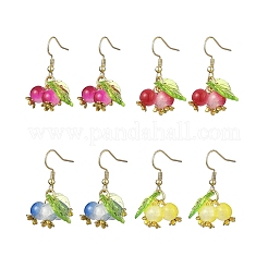 Round Glass Dangle Earrings&nbsp;EJEW-JE06760