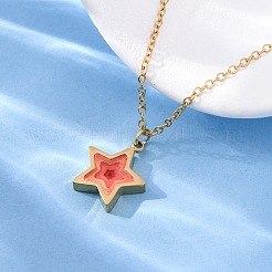 304 Stainless Steel Geometric Pendant Necklaces for Women&nbsp;NJEW-M106-02B-G