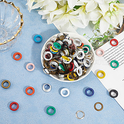 200 Sets 10 Colors Iron Grommet Eyelet Findings&nbsp;SCRA-GF0001-10B-01