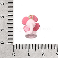 エナメルペンダントと合金  鉄ループ付き  ファンチャーム  ゴールドカラー  ミックスカラー  16x11.5x11mm  穴：1.6mm&nbsp;AL-CBAA9CA-01G