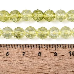 Crackle Transparent Glass Beads Strands&nbsp;GLAA-Q108-02A-16