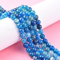 Natural Crackle Agate Bead Strands&nbsp;G-K166-07F-8mm-06
