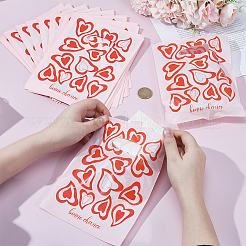 100Pcs Heart Printed Eco-Friendly Reusable Bags&nbsp;ABAG-SP0001-61A-B