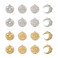 16Pcs 8 Style Rack Plating 304 Stainless Steel Pendants&nbsp;STAS-BY0001-13