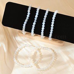 オパールビーズのストレッチブレスレット  ラウンド  ビーズ：6~6.5mm  内径：2-1/4インチ（5.55cm）&nbsp;BJEW-D446-B-07
