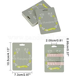ヘアクリップディスプレイカード  クリップ梱包用  単語の長方形  ミックスカラー  10.5x7.3x0.05cm  120個/セット&nbsp;CDIS-NB0001-05