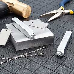 鉄シールスタンプ  スタンピングツール  レザークラフト用  天秤座  65.5x10mm  2模様  1個/模様  2pc&nbsp;AJEW-BC0001-04C