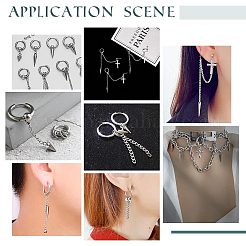 60Pcs 6 Style 304 Stainless Steel Pendants&nbsp;STAS-UN0042-49