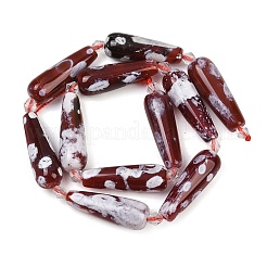 Natural Fire Crackle Agate Beads Strands&nbsp;G-K393-F01-10x30