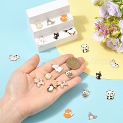 20Pcs 10 Styles Alloy Enamel Pendants&nbsp;ENAM-YW0009-20