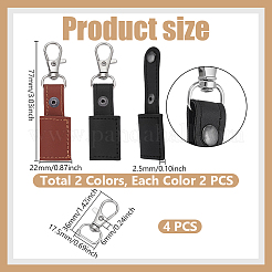 4Pcs 2 Colors Imitation Leather Pen Sleeve Pouch Pendant Decorations for Men Women&nbsp;KEYC-GA0001-48