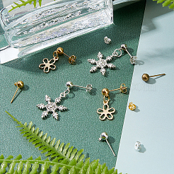 240Pcs 8 Colors Brass Ball Post Ear Studs&nbsp;KK-FH0001-86