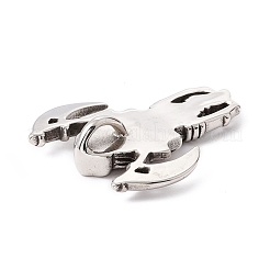 チベット風 304 ステンレススチールペンダント  スカル  アンティークシルバー  51x42x6mm  穴：10x4mm&nbsp;STAS-P305-21AS