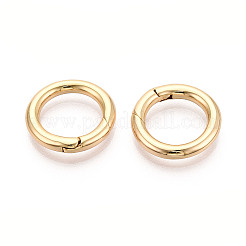 Brass Spring Gate Rings&nbsp;KK-T078-20G-04
