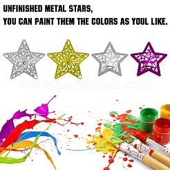 40Pcs 2 Styles Iron Star Ornaments&nbsp;AJEW-GF0012-12