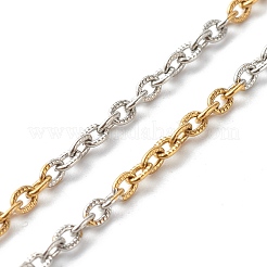 Two Tone 304 Stainless Steel Cable Chains Necklaces&nbsp;NJEW-JN03610