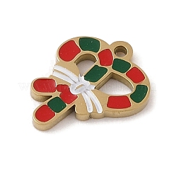 Christmas Theme Ion Plating(IP) 304 Stainless Steel Enamel Charms&nbsp;STAS-Z083-08G-08