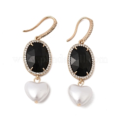 Brass Micro Pave Cubic Zirconia Dangle Earrings&nbsp;EJEW-G471-10G-02