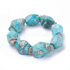 Natural Regalite/Imperial Jasper/Sea Sediment Jasper Beads Stretch Bracelets&nbsp;BJEW-L647-07