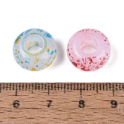 大穴ビーズ  ロンデル  ミックスカラー  14x8mm  穴：5.5mm  約540個/500g&nbsp;OACR-Q200-35