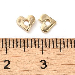 CCBプラスチックビーズ  ハート  ゴールドカラー  4.5x5x1.5mm  穴：1.4mm&nbsp;LS-CCB-H001-08G