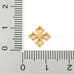 304ステンレススチールフィリグリージョイナー  レーザー切断  クロス  10x10x1mm&nbsp;LS-STAS-Z076-20G