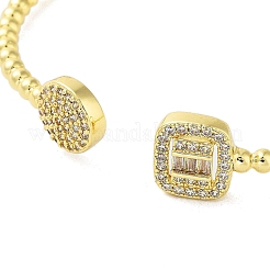 Brass Micro Pave Cubic Zirconia Cuff Bangles&nbsp;BJEW-E095-04G