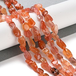 天然石瑪瑙ビーズ連売り  ナゲット  タンブルストーン  4.5~11.5x3~7x3.5~6mm  穴：1~1.2mm  約48~68個/連  15.35~15.94''（39~40.5センチメートル）&nbsp;G-P497-01C-11