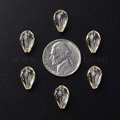 透明なアクリルビーズ  多面カット  ティアドロップ  ナバホホワイト  12x8mm  穴：1.5mm  約1338個/500g&nbsp;MACR-S373-59B-B10
