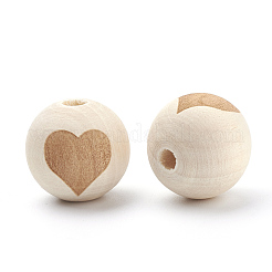 Unfinished Wood Beads&nbsp;X-WOOD-S036-07