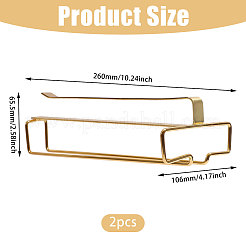 鉄製のワイングラスホルダー  壁掛けガラス収納ラック  ゴールドカラー  260x106x65.5mm  穴：4mm&nbsp;AJEW-WH0596-896
