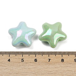 不透明なアクリルビーズ  スター  ABカラーメッキ  ミックスカラー  20x21.5x10mm  穴：3.3mm  約250個/500g&nbsp;OACR-C022-20