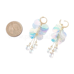 Stainless Steel Resin Shell Shape Leverback Earrings&nbsp;EJEW-TA00707