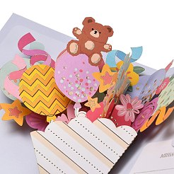 Rectangle 3D Pop-Up Bouquet Paper Greeting Card&nbsp;TH-K001-02C