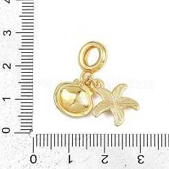 Brass Dodger Blue Enamel European Dangle Charms&nbsp;KK-I352-24G