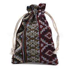 Ethnic Printed Polycotton Drawstring Storage Bags&nbsp;FB-CBA307F-01F