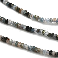 天然石アパタイトビーズ連売り  多面カット  ロンデル  2~2.5x1~1.5mm  穴：0.5mm  約238個/連  15.16''（38.5センチメートル）&nbsp;G-RM2025-D08-A