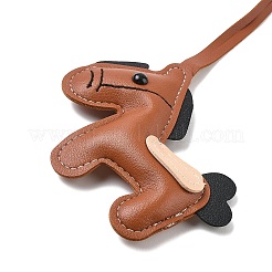 馬のPUレザー製ペンダント装飾  バッグチャーム装飾品  シエナ  230mm&nbsp;HJEW-A012-01A