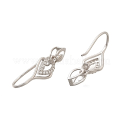 925 Sterling Silver Clear Cubic Zirconia Ice Pick Pinch Bails&nbsp;STER-R011-06P