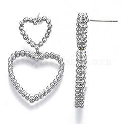 Brass Dangle Stud Earring&nbsp;KK-N232-105P-NF
