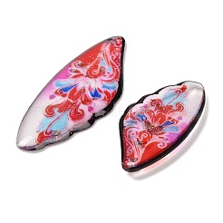 4Pcs 4 Styles Transparent Epoxy Resin Pendants&nbsp;RESI-B032-02F
