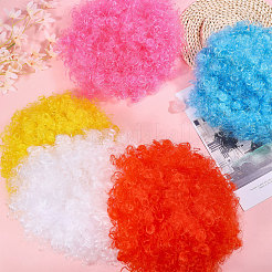 5Pcs 5 Colors Synthetic Neon Afro Wig Cap for Halloween&nbsp;AJEW-CA0005-15